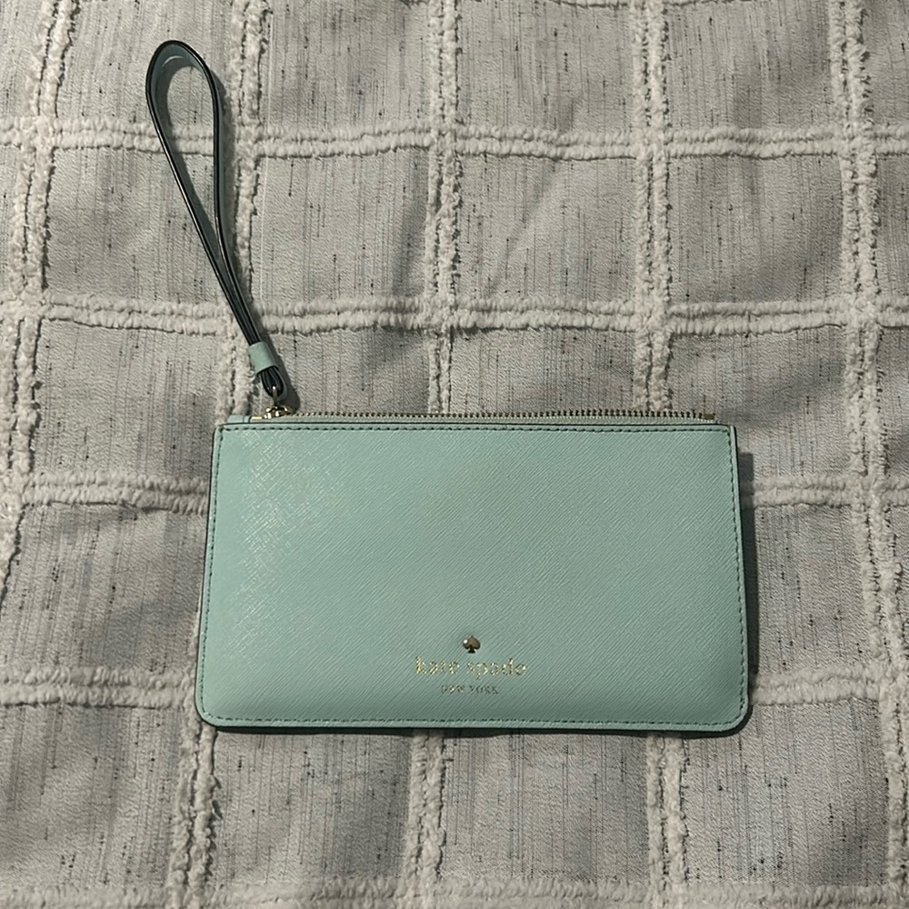 KATE SPADE New York Cedar Street Karolina Leather Wristlet Grace Blue